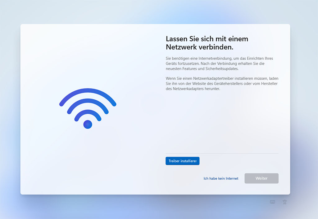 Windows Setup - Ich habe kein Internet